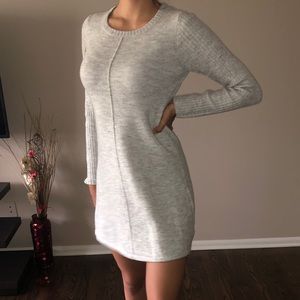Heather gray sweater dress